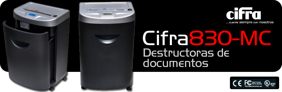 Destructoras de documentos Cifra 830MC