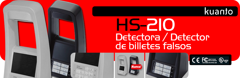 Detectora HS-210 Detector de billetes Falsos por Tecnología Infrarroja